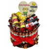 Darčekový kôš - torta zo sladkostí s Konafetto a Ferrero Rocher, 15 cm