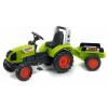 Traktor šliapací Claas Arion 430 s prívesom zelený s vlečkou