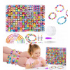 Zestaw do Robienia Bransoletek DIY Sklenené korálky Rôzne vzory šnúrok