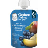 Gerber Natural vrecko Jablko čučoriedka a banán ovocná desiata 90 g - Jablko, Čučoriedka, Banán