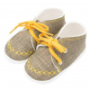 NEW BABY Dojčenské capáčky tenisky New Baby jeans mustard Veľ. 0-3 m