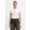 Tommy Jeans basic tričko dámske bavlnené DW0DW22273 ružová L