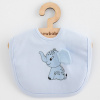 Detský bavlnený podbradník New Baby Happy Elephant blue modrá
