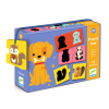 Djeco Puzzle duo Tiene - 12ks - logické priraďovanie siluety