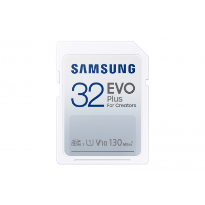 Samsung EVO Plus/SDHC/32GB/130MBps/UHS-I U1 / Class 10 PR2-MB-SC32K/EU