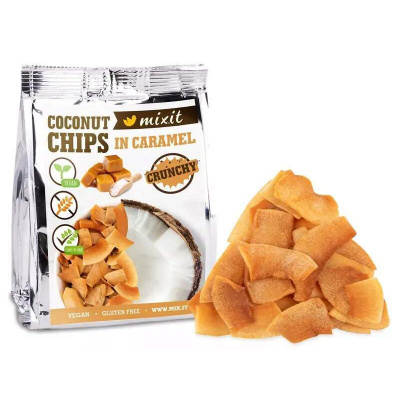 Kokosové chipsy - Slaný karamel 60g MIXIT