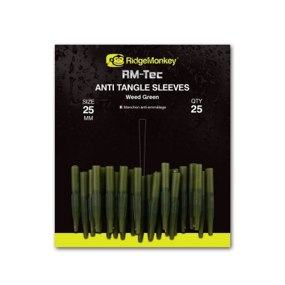 Převleky RidgeMonkey RM-Tec Anti Tangle Sleeves 25mm Weed Green 25ks