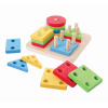 Bigjigs Toys Bigjigs Baby Nasadzovanie farebných tvarov na tyče