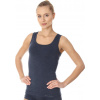 Brubeck TA10170 Dámské tričko bez rukávů COMFORT WOOL tmavé džíny S
