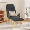 zahrada-XL Relaxačné kreslo s podnožkou tmavosivé látka 3097343