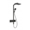 Hansgrohe Raindance Alive Q sprchová súprava nástenná s termostatom s dažďovou sprchou chrómová-čierna 24580340
