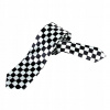 Classic Check Plaid unisex úzka chudá čierna (Módny opasok, unisex, úzka kravata, úzka kravata,)