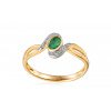 iZlato Forever Smaragdový prsteň 0,15 ct s diamantmi, 14K IZBR101