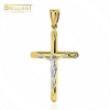 Zlatý prívesok Au585/000 14k kombinovaný krížik - Rozmer: 3.8
