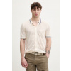 Tommy Hilfiger košeľa pánska z viskózy SUMMER UM0UM03824 béžová S
