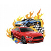 CUKROVÁ TLAČ Opłatek na Tort Cukrová hmota HOT WHEELS AUTÁ 3 + MENO