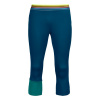 Pánske funkčné nohavice Ortovox FLEECE LIGHT SHORT PANTS - petrolejová XL
