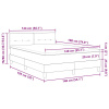 vidaXL Boxspring posteľ s matracom a LED tmavohnedá 140x190 cm - Brown - 265171-281824
