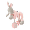 BABY MIX Hračka na postieľku Špirála králik rúžový 50 ružová