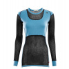 ACLIMA WoolNet Crew Neck shirt, Woman, Azure Blue / Jet Black - L