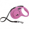 Flexi New Classic M opasok 5 m, max. 25 kg, - ružová