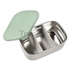Box na desiatu Stainless Steel Lunch Box Beaba Velvet Grey/Sage Green 760 ml z nehrdzavejúcej ocele sivo-zelený