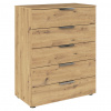 Rauch Möbel KOMODA, chrómová, dub artisan, 80/100/42 cm - Komody - 000380052713