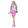 Barbie Bábika Dúhové vlasy s trblietavým stylingom JJP07