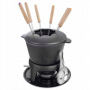 Zostava Fondue - Fondue set liatinový hrniec kanvica ohrievač (Zostava Fondue - Fondue set liatinový hrniec kanvica ohrievač)