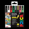 Posca Univerzálna sada akrylových fixiek 0,9 - 1,3 mm mix vianočných farieb 8 kusov PC-3M