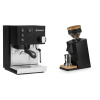 Rancilio Silvia E, čierna + Eureka Mignon Single Dose, Black & Oak