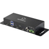 Renkforce RF-4679566 2 + 2 port USB 3.0-hub kovový ukazovateľ, pre montáž na stenu čierna; RF-4679566