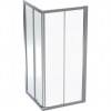Geberit GEO - Sprchový kút 90x90 cm, strieborná/číre sklo 560.122.00.2