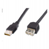 PremiumCord USB 2.0 kabel prodlužovací, A-A, 3m černá (kupaa3bk)