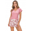 Donna Dámské krátké pyžamo Tina - viskóza Růžovo-biela XL(42)