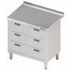 Přístěnný stůl, blok se šesti zásuvkami 840x700x850 mm | STALGAST, 980237840 inox