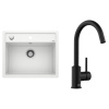 Set Blanco Dalago 6 + Blanco Mida Čierna matná biela