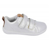 Dětské barefoot kožené boty Stitch&Walk white metalic 28