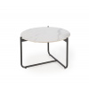 Halmar ACUNA konferenčný stolík, 60/60/40cm, mramor/oceľ, biely/ čierny