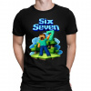 Steve 67 - Six Seven - pánske tričko s potlačou - inspirované Minecraft - Tričkový | XXXL | Čierna | Pánske tričko