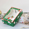 Krabička na vianočné pečivo zelená snehuliak 22x15x7cm - Cakesicq