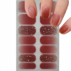 SAMOLEPIACE NÁLEPKY NA NECHTY OZDOBNÉ GÉLOVÉ BORDÓ GLITROVÉ AKO HYBRID