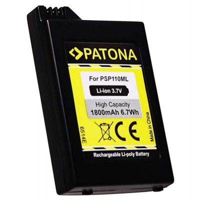 PATONA baterie pro herní konzoli Sony PSP 1000 Portable 1800mAh Li-lon 3,7V (PT6514)
