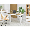 CatN Elektrický polohovateľný písací stôl ZOIE dub + biela