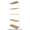 Nástenný regál prídavný 30 x 80 x 200 cm, biely - 5 políc buk