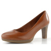 Tamaris kožené hladké lodičky Cognac 1-22410-41 - 36