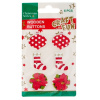 Drevené gombíky vianočné 6ks 5902643697539 Euro-Trade