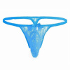Lace Men Mini Panties Blue pánske čipkované tangá L