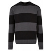 Heavy Oversized Striped Sweatshirt - black/darkshadow XL
