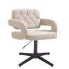 LuxuryForm DESIGN Kreslo ADRIA VELUR na čiernom kríži - krémové